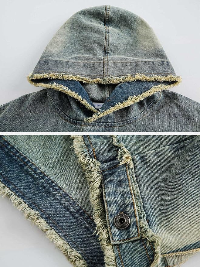 Bades Vintage Washed Denim Hoodie