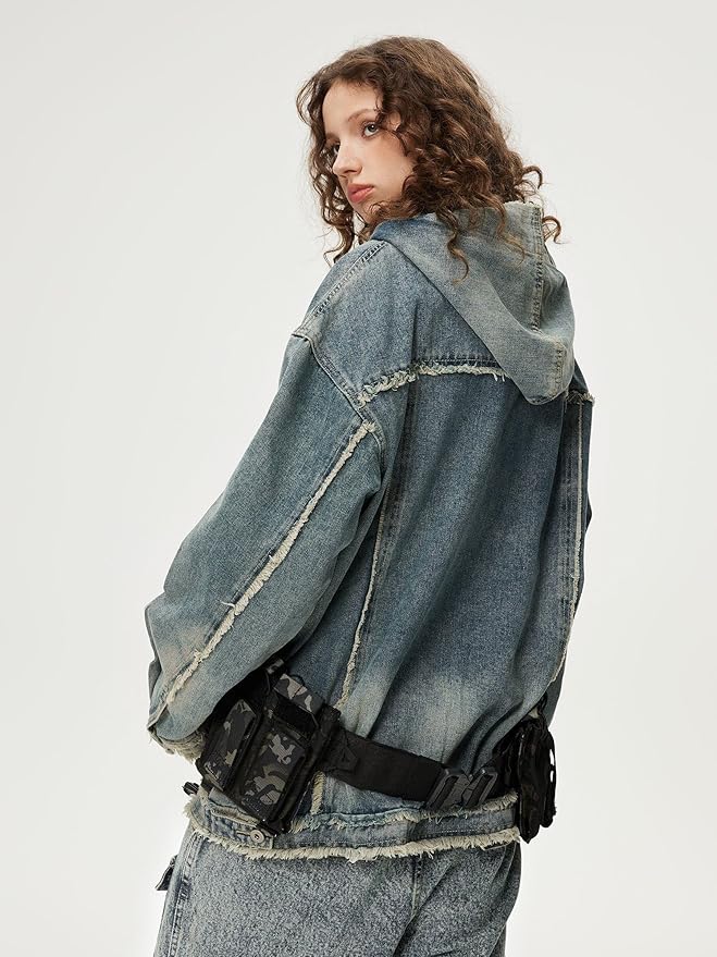 Bades Vintage Washed Denim Hoodie