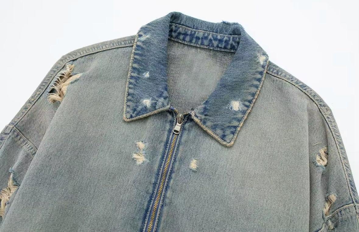 Bades Frayed Jean Jacket