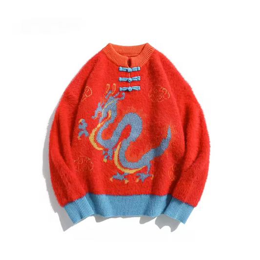 Bades Dragon Pattern Sweater