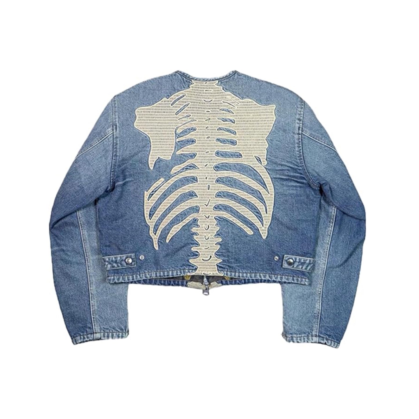 Bades Skeleton Design Denim Jacket