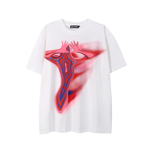 Bades Abstract Art Oversized Graphic T-Shirt