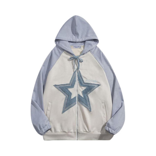 Bades Two-Tone Star Patch Hoodie