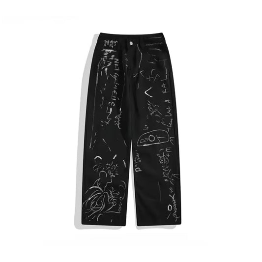 Bades Graffiti Patterned Trousers