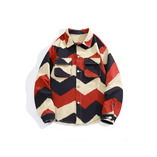 Bades Striking Zigzag Pattern Jacket